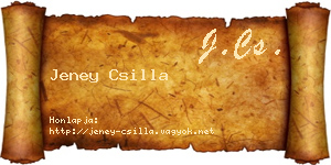 Jeney Csilla névjegykártya